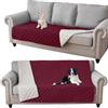 GEBIN Coperta Impermeabile per Cani, Copridivano antigraffio gatto, Copridivano con Penisola per Animali con Fondo in Gomma Antiscivolo, Copriletto (Borgogna,76x127cm)