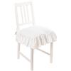 PARAMAISON Cuscino Sedia 40x40 con Lacci Panama, Cuscino Interno ed Esterno, Sfoderabile con Zip, Cotone, Laccetti di Ritenzione, Tinta Unita, Panna