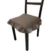 SalGiu Cuscini Sedia Cucina Volant Balza (set da 2) Con Lacci Imbottito Sfoderabile 40x40 cm (Tortora)