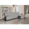 IlGruppone Il Gruppone Passione Casa Copridivano Universale con Penisola Trapuntato Made in Italy Antiscivolo Copri Seduta Protegge da Cani e Gatti Salva Divano Idrorepellente - Reticolato Beige - 240 cm