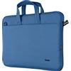 Trust Bologna Slim Eco Borsa per Laptop fino a 16", Borsa per Laptop Sostenibile in Plastica Riciclata, con Tracolla, Custodia per Viaggio, Lavoro, Ufficio, Scuola - Blu