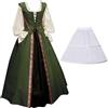 Maiukuoye Abiti vittoriani da Donna con Scollatura Quadrata e Gonna a Ruota Larga Costumi medievali rinascimentali di Halloween