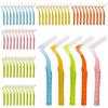 TOPBELIEF 60 Pezzi Scovolini Interdentali Scovolino Denti Gum Spazzolino Interdentale Pulizia Denti 5 Misure di Spazzolini a Forma di L per la Pulizia Dei Denti (5 Colori)