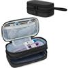 Trunab Portapillole Settimanale 2 Volte al Giorno con Borsa da Viaggio Portatile, Portapillole Arcobaleno 7 Giorni su 7 per Pillole, Vitamine, Olio di Pesce, Porta Integratori, Nero