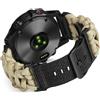 BINLUN Compatibile con Garmin Cinturino Per Quickfit Cinturino 26MM Paracord 550 Resistente Militare Nylon Ricambio Cinturino Ideale per Fenix per Enduro per Tactix per D2(Khaki,26MM)