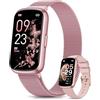 NAIXUES Smartwatch Donna, IP68 Orologio Fitness con 24 Modalità Sport, Ciclo Mestruale, Cardiofrequenzimetro, SpO2, Sonno, Activity Tracker Passi Calorie, Notifiche, Smartband per Android iOS, Rosa