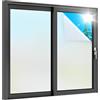 rabbitgoo Pellicola per Vetri Finestre 30x300cm con Griglia, Pellicola Finestre Privacy Senza Colla Autoadesiva, Anti-UV, Pellicole Vetri Opaca Smerigliata per Bagno Camera da Letto Sala di Riunione