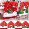 MULEVIP Coprisedia Natalizi 4 Pezzi Coprisedie Cappello di Babbo Natale,Coprisedie Natalizie Cappello di Babbo Natale Copri Sedia,Coprisedili Natalizi Decorazione Natalizia Festa(23,6 * 19,6 pollici)