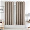 Joydeco 100% Tende Oscuranti per Interni 2 Pezzi L 140 x A 175 CM, Lino Tende Termiche con Passanti Nascosti per Soggiorno Moderne Cameretta Bambini Camera da Letto Blackout Curtains, Lino