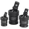 CPROSP 3pcs 1/2 3/8 e 1/4 Snodo a Bussola Universale, Adattatori per Bussola, Bussole Girevoli in Acciaio Cr-Mo, Giunto Girevole a 360° per Strumenti con Chiave a Urto o Bit a Cricchetto