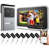TMEZON Videocitofono WiFi Monofamiliare M730, 7'' Monitor Touchscreen e Campanello Esterno Telecamera Visione Notturna,APP/Carta RFID Unlock,wifi Connesso su smartphone