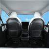 TOPABYTE Protezione Antiurto per Sedili Posteriori per Tesla Model Y/3/S/X Tappetini in Pelle per Sedili Posteriori per Bambini Coprisedile Posteriore Resistente All'usura 2 Pezzi - Carbonio