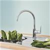 Grohe BauCurve rubinetto da cucina, orientabile, 31536001, BauCurve cromo [Rubinetteria da Cucina > Rubinetti da Cucina]