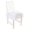 PARAMAISON Cuscino Sedia 40x40 con Lacci Panama, Cuscino Interno ed Esterno, Sfoderabile con Zip, Cotone, Laccetti di Ritenzione, Tinta Unita, Bianco