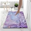 Hixingo Tappeto da Bagno in Diatomite, Tappeto Bagno Cucina Antiscivolo, Motivo Marmo Colorato Tappetino Assorbente e Asciugatura Rapida, Tappetino per Doccia e Ingresso (50x80cm,Viola Chiaro)