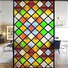 Lumanduo Finestre Film Privacy Vetro Colorato Adesivi per Finestre Statico Aggancio Decorativo Smerigliato Pellicola per Finestre UV Bloccaggio Tenui Colori Coperture Finestre(Q, 60 x 120 cm x H)