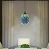 ieLsngai Lampadario a sospensione 3D colorato, creativo 3D, lampada da soffitto con fuochi d'artificio moderno in vetro colorato, lampada a sospensione a LED (senza lampadina)
