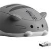 Akko Mouse da gioco wireless a tema gatto, 2,4 GHz con ricevitore USB, mouse ergonomico wireless, tracciamento ottico da 1200 DPI, mouse carini, compatibile con PC, Mac, laptop (Grigio Mimo)