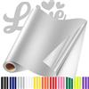 Sgooyir Vinile Termoadesivo per Tessuti, Vinile Adesivo per T-Shirt Argento