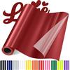 Sgooyir Vinile Termoadesivo per Tessuti, Vinile Adesivo per T-Shirt Rosso
