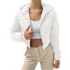 HEONSATI Piumini da Donna con Cappuccio Curvy Piumino Zip Taglie Forti Cappotto Corta Imbottita Leggero Giacca Invernale con Zip Imbottiti Slim Giubbotti Donna Corto Elegante Tinta Unita in Cotone
