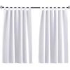 Tenger Home Tenda corta oscurante per finestra della cucina, per camera da letto, con passanti, 1 pezzo (Bianco, 100x150 cm)