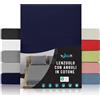 Dreamzie Lenzuolo Con Angoli Cotone - 140x190/200 - Oeko Tex certificato - Blu Scuro - Lenzuola Francese 140x190/200