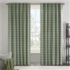 Madison Park Anaheim - Tenda per finestra a quadri, fodera in pile termoisolante, decorazione per soggiorno e camera da letto, confezione da 1 pannello singolo, tasca per bastone, 127 x 213 cm, verde