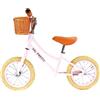 BEST SPORTING Bicicletta Retrò per bambini dai 3 anni in su, con campanello e cestello, ruote da 12 pollici (rosa) 31110