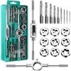 BANTI Maschi per Filettatura Set Kit Filiera Punte Trapano Professionali Filettatrice Manuale 20 Pz Filiera per Filettatura Professionale Maschi e Filiere Giramaschi a Cricchetto M3-M12 Tap and Die Set