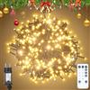 litren Luci Albero di Natale 1000 LEDs 125M Luci Natale Esterno Interno IP65 con Telecomando,Spina,8 Modalità,Timer Bianco Caldo Catena Luci Led Natale Decorazioni Ideale per Natalizie,Halloween e Feste Casa