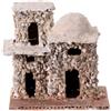 Holyart Casa Doppia Sasso Stile Arabo Miniatura presepe 3 cm Napoletano 10x10x5 cm