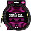 Ernie Ball Prolunga per cuffie, jack da 1/4 a 3,5 mm, 3 metri - Nero