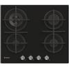 CANDY CVG6BR4WPB Piani cottura a Gas larghezza 60 cm Finitura Vetro Nero - 4 Fuochi - Griglie Singole in Ghisa - 33802730