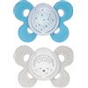 CHICCO Succhietto Chicco Physio Comfort Night Silicone 2pz Celeste Beige16-36m
