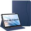FINTIE Custodia compatibile con iPad Air di 5a generazione (2022) / iPad Air 4a generazione (2020) 11,9, visualizzazione multi-angolo con supporto, con tasca, spegnimento automatico, blu navy