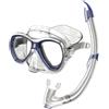 Seac Set Elba Valve, Set Snorkeling con Maschera Subacquea e Snorkel con Valvola di Spurgo Acqua per Adulti e Ragazzi
