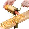 Tissting Trebbiatrice per Mais a Manovella, Attrezzo per Spogliarellista per Pannocchie di Mais con Comoda Impugnatura in Legno Peeling Efficiente Serraggio Fermo Estrattore per Mais Secco Manuale
