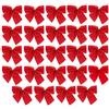 Christmas Concepts® Confezione da 24-5 cm di fiocchi in velluto rosso - Decorazioni natalizie tradizionali