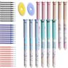 CONNECTION Set di Penne Cancellabili 12 Pezzi Penna Cancellabile A Modello Coniglio 0.5mm Cartoon Penna A Sfera Cancellabile con 30 Ricariche e 2 Gomme per Ufficio,Oggetti Scolastici (Multicolore)