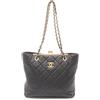 CHANEL Pre-Owned - Borsa tote con logo CC trapuntata 2021 - Donna - pelle di vitello - Taglia unica - Nero