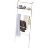 YAMAZAKI 3871 TOWER Leaning Ladder Hanger with Shelf, white, Steel/Wood, 66 x 3038 x 160 cm
