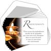 AFIE C5252X4 - Set di 20 biglietti ringraziamenti identici + 20 buste bianche, formato 9 x 14 cm, lutto morte funerale, carta opaca di qualità, made in France