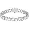 Swarovski Millenia Bracciale, con CristalliSwarovski a Taglio Trillian e Struttura Placcata in Tonalità Rodio, Taglia M, Bianco