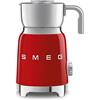 Smeg, Montalatte Multifunzione MFF11RDEU, con Sistema ad Induzione, 6 Programmi Preimpostati, Una funzione Manuale, Caraffa Removibile da 600 ml, Tappo Misuratore, Avvolgicavo Integrato, 500W, Rosso