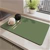 Morbuy Tappetino Scolapiatti Silicone, Assorbente Tappetini Lavello per Cucina Bancone, Tinta unita Scolapiatti da Lavello Asciugatura Rapida, Sgocciolatoio per Lavello (Verde oliva,40x60cm)