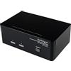 StarTech.com Switch KVM doppio monitor VGA DVI 2 porte USB con audio e hub USB 2.0, Commutatore doppio monitor VGA DVI (SV231DDVDUA)