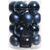 Christmas Decoration 20 Palline Natalizie 60mm in Vetro Blu Notte