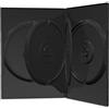 MediaRange Custodia Nera 4 Posti 14mm in plastica DVD o CD Nera BOX17