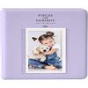 OBERSTER Album fotografico con 64 tasche per Fujifilm Instax Mini 7s 8 8+ 9 25 50s 70 90, 5 x 8 pollici, compatibile con Instant Camera Photo Book Titolare della carta (Purple)